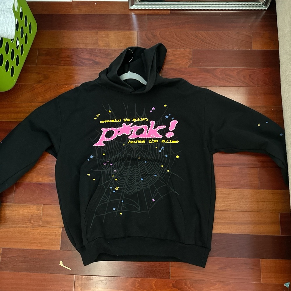 Nike Black Hoodie with Pink Graphic